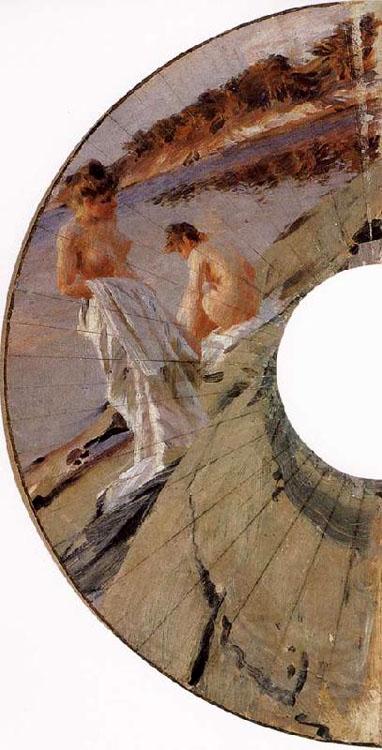 steve art gallery Les baigneuses study Anders Zorn 71.5x37.5cm
