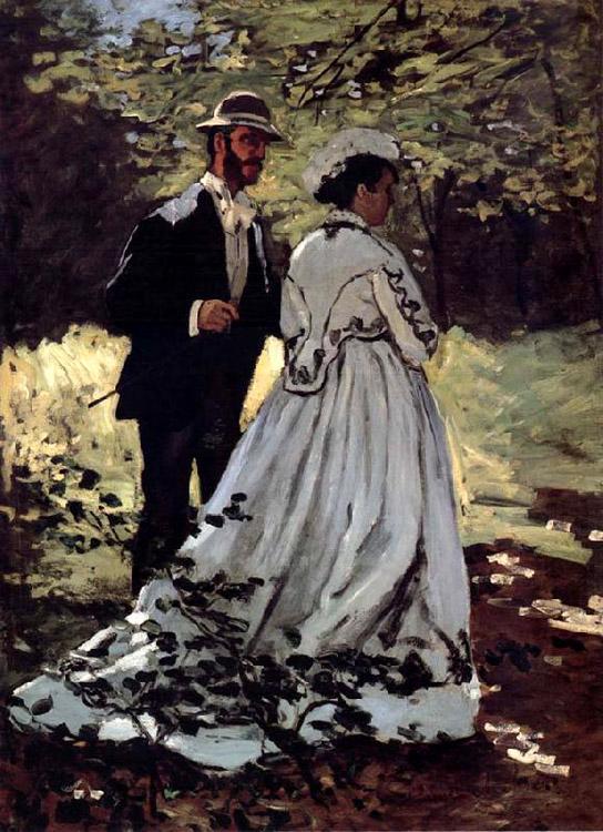 steve art gallery Les Promeneurs Claude Monet 60x40cm