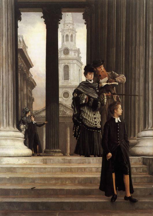 steve art gallery London Visitors James Tissot 60x40cm