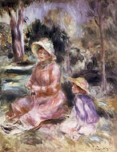 steve art gallery Madame Renoir and her Son Pierre Pierre Renoir 19x16cm