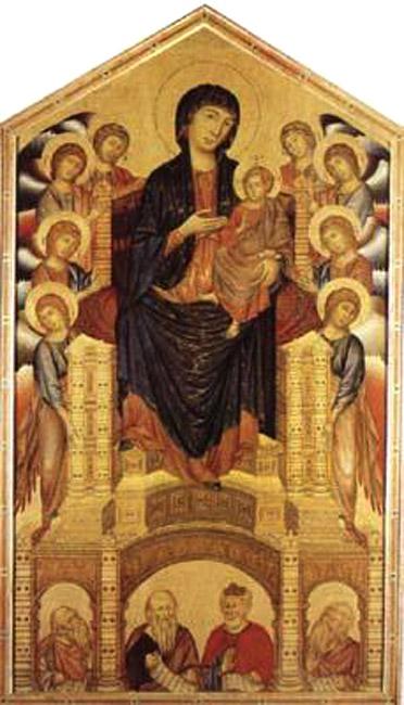 steve art gallery Madonna and Child Enthroned with Angel Cimabue 60x40cm
