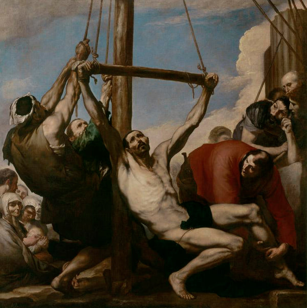 steve art gallery Martyrdom of St Bartholomew Jusepe de Ribera 50x50cm