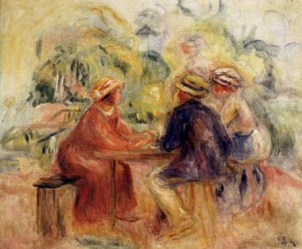 steve art gallery Meeting in the Garden Pierre Renoir 37x50cm