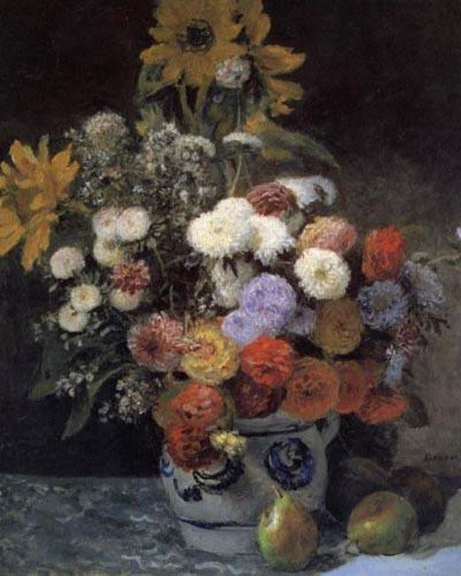 steve art gallery Mixed Flowers in an Earthenware Pot Pierre Renoir 64.9x54.2cm