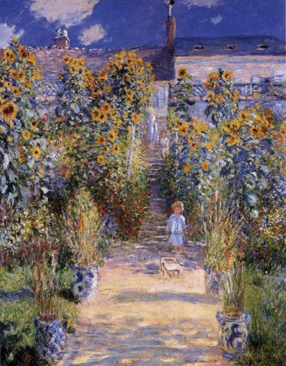 steve art gallery Monet-s Garden at Vetheuil Claude Monet 50x40cm