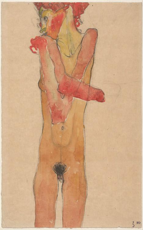 steve art gallery Nude Girl with Folded Arms Egon Schiele 48.8x28cm