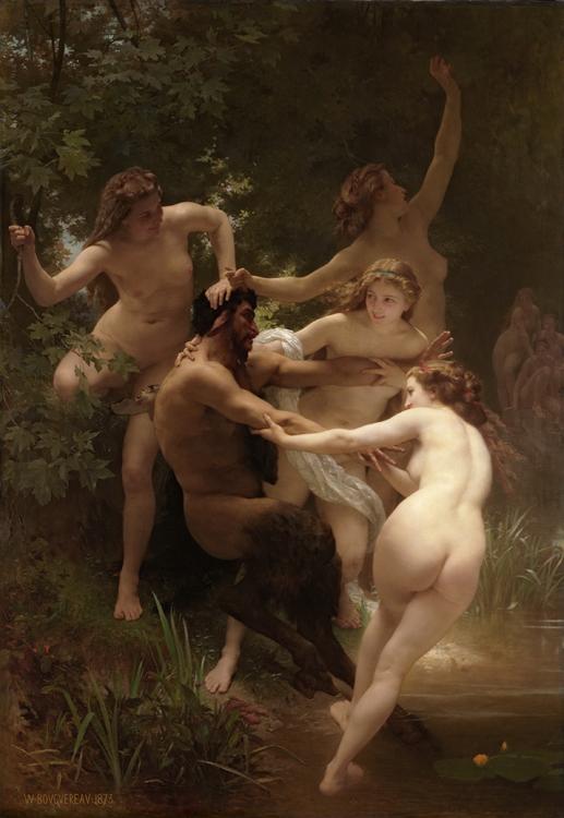 steve art gallery Nymphs and Satyr Adolphe William Bouguereau 60x40cm