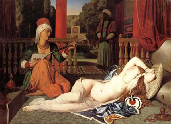 steve art gallery Oadlisque with Female Slave Jean Auguste Dominique Ingres