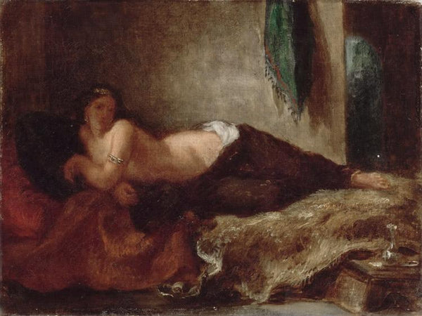 steve art gallery Odalisque Eugene Delacroix 26x33cm