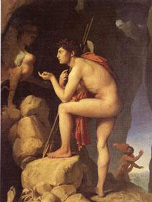 steve art gallery Oedipus Explains the Jean Auguste Dominique Ingres 50x40cm