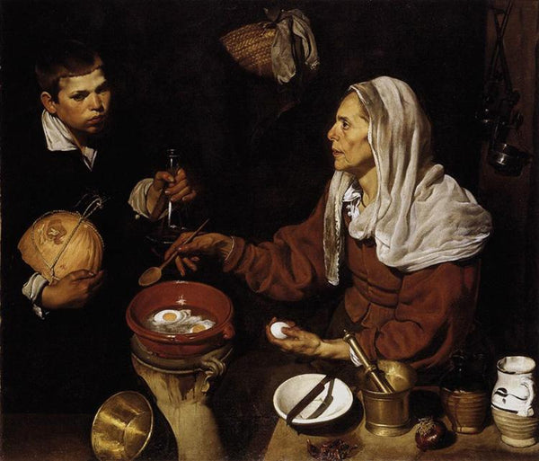 steve art gallery Old Woman Frying Eggs Diego Velazquez 60x50cm