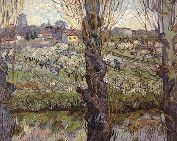 steve art gallery Orchard in Blossom with View of Arles Vincent Van Gogh 50x40cm