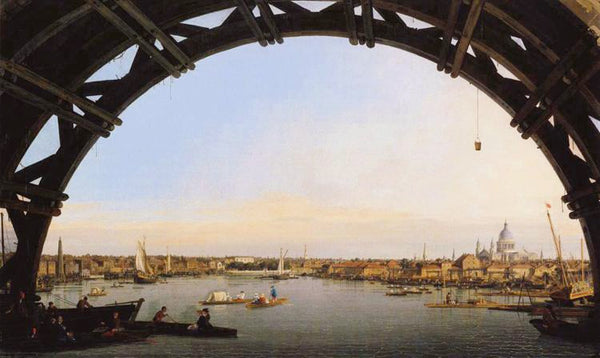 steve art gallery Panorama di Londra attraverso un arcata del Canaletto 60x40cm