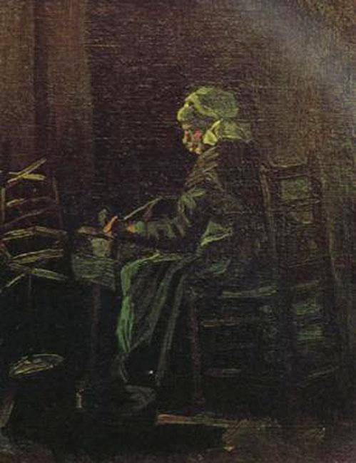 steve art gallery Peasant Woman at the Spinning Wheel Vincent Van Gogh 41x32.5cm