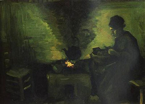 steve art gallery Peasant Woman by the Fireplace Vincent Van Gogh 40x29.5cm