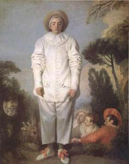 Steve Art Gallery Pierrot Also Known As Gilles Jean-Antoine Watteau 50x40cm