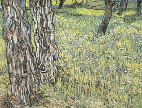 steve art gallery Pine Trees and Dandelions in the Garden of Saint-Paul Vincent Van Gogh