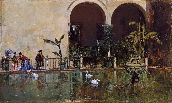 steve art gallery Pool in the Alcazar of Raimundo de Madrazo y Garreta 60x40cm