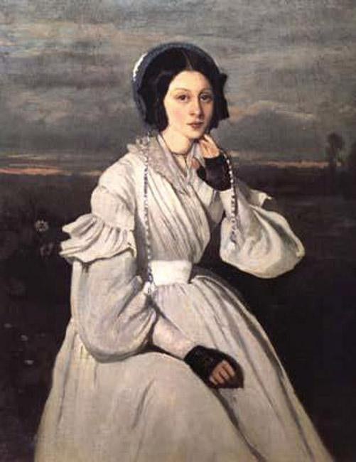 steve art gallery Portrait de Madame Charmois Jean Baptiste Camille Corot 50x40cm