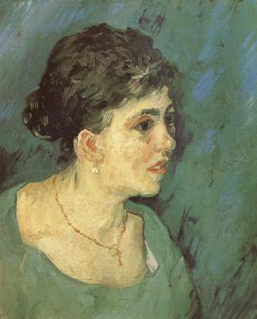steve art gallery Portrait of a woman in Blue Vincent Van Gogh 46x38cm