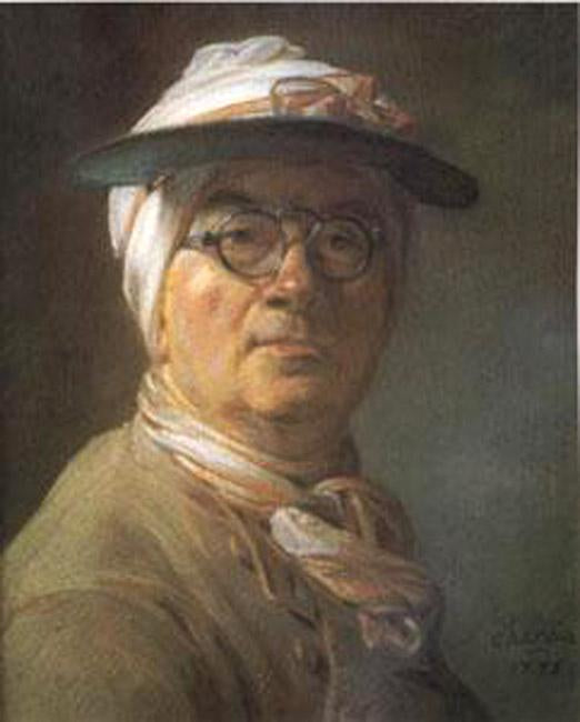 steve art gallery Portrait of Chardin Wearing an Eyeshade Jean Baptiste Simeon Chardin