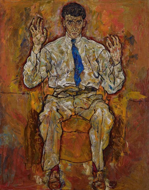 steve art gallery Portrait of the Painter Paris von Gutersloh Egon Schiele 50x40cm