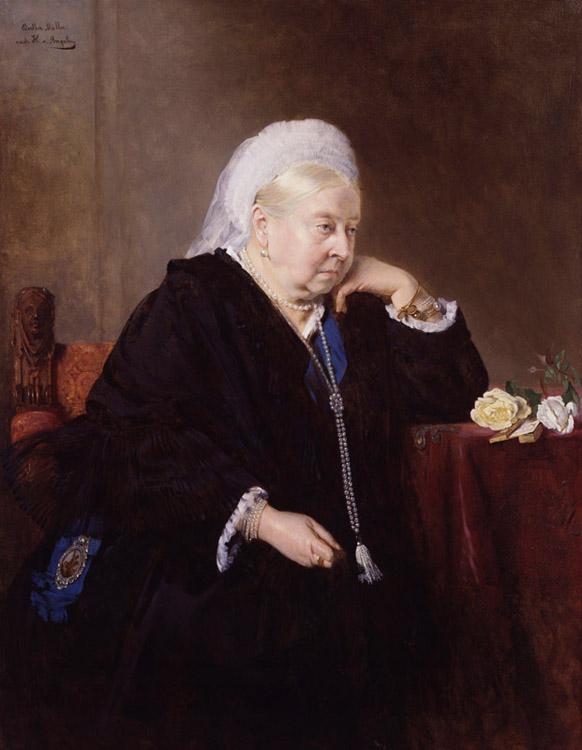 steve art gallery Queen Victoria in Mourning Heinrich von Angeli 50x40cm
