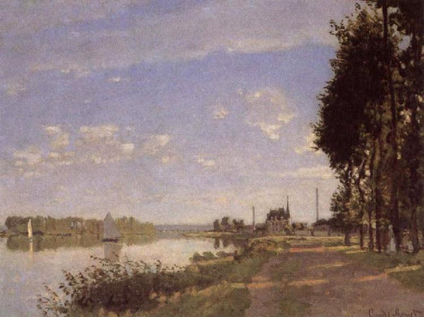 steve art gallery Riverside path at Argenteuil Claude Monet 50x40cm