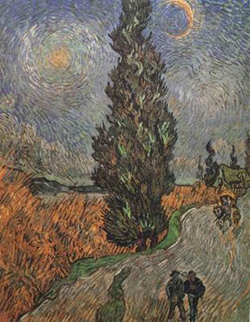 steve art gallery Roar with Cypress and Star Vincent Van Gogh 50x40cm