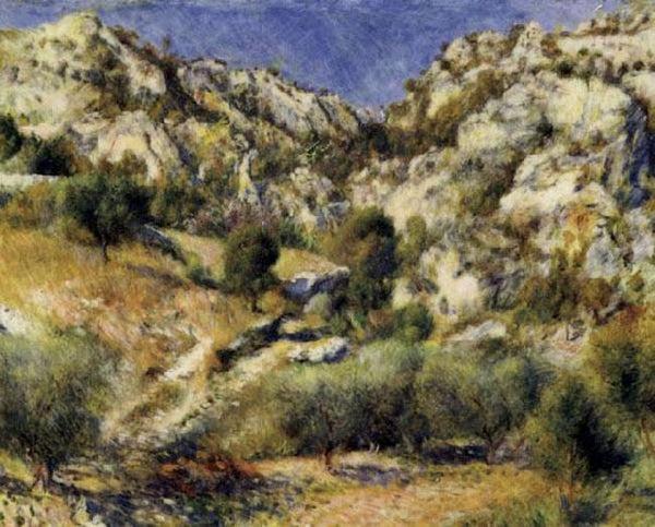 steve art gallery Rocky Crags at L'Estaque Pierre Renoir 66.5x81cm