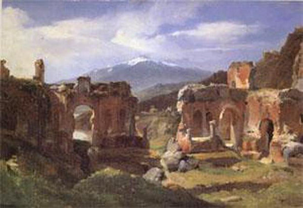 steve art gallery Ruins of the Theater Achille-Etna Michallon 27x39cm