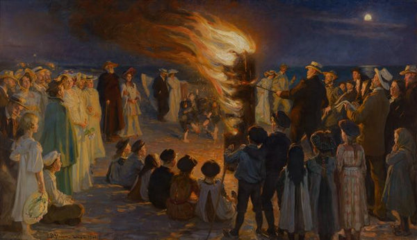 steve art gallery Saint John s Bonfire on the Beach Peder Severin Kroyer 80x40cm
