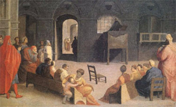 steve art gallery San Bernardino of Siena Preaching Domenico Beccafumi