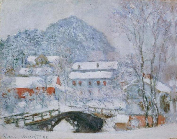 steve art gallery Sandviken Village in the Snow Claude Monet 50x40cm