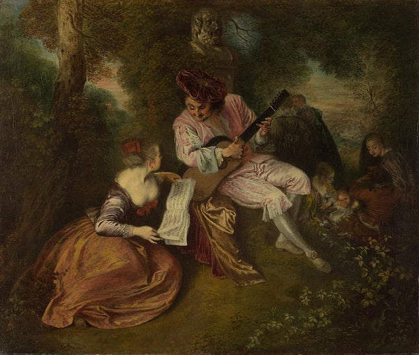 steve art gallery Scale of Love Jean-Antoine Watteau 50.8x59.7cm