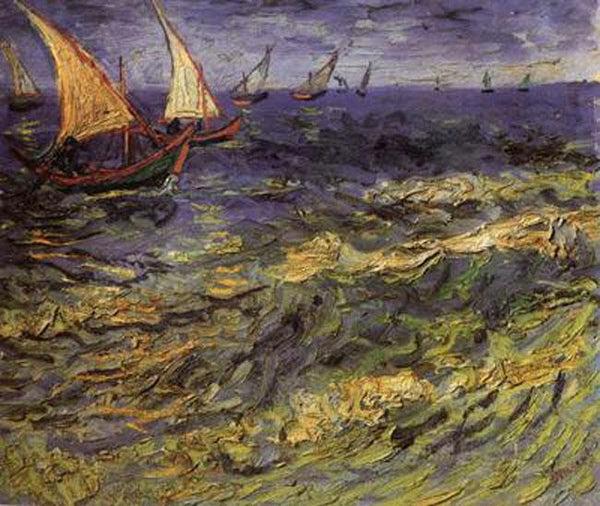 steve art gallery Seascape at Saintes-Maries Vincent Van Gogh 44x53cm