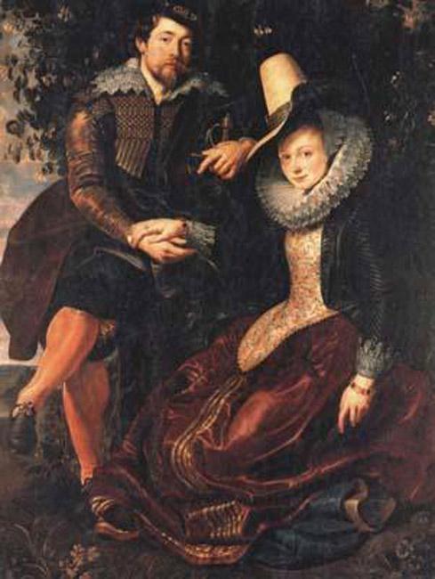 steve art gallery Selbstbildnis mit Isabella Brant Peter Paul Rubens 50x40cm