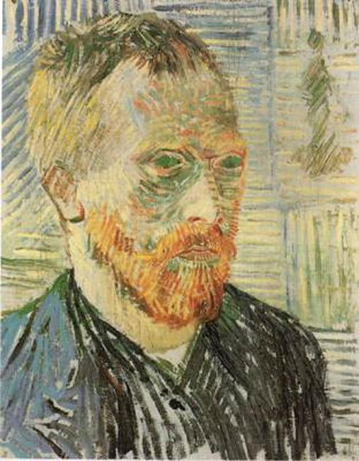 steve art gallery Self-Portrait with a Japanese Print Vincent Van Gogh 44x35cm