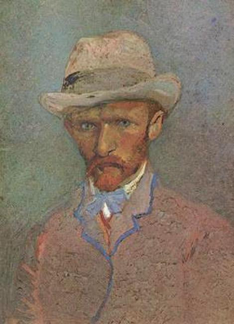 steve art gallery Self-Portrait with Grey Felt Hat Vincent Van Gogh 19x14cm