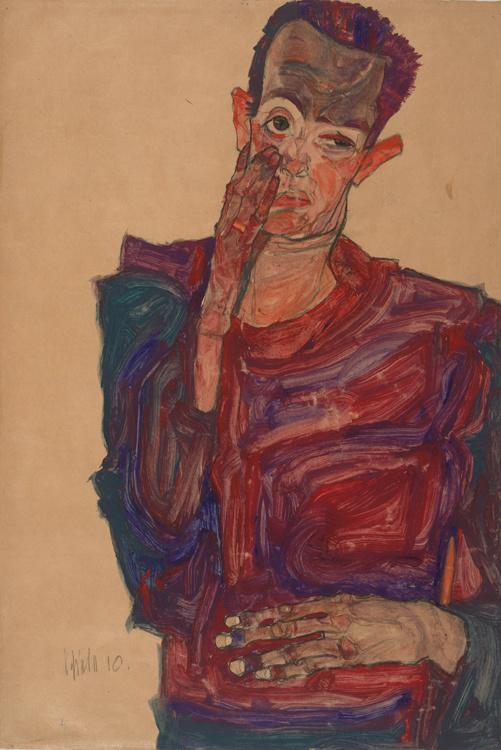 steve art gallery Self-Portrait with Hand to Cheek Egon Schiele 60x40cm