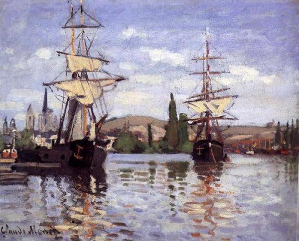 steve art gallery Ships Riding on the Seine at Rouen Claude Monet 37.7x46cm
