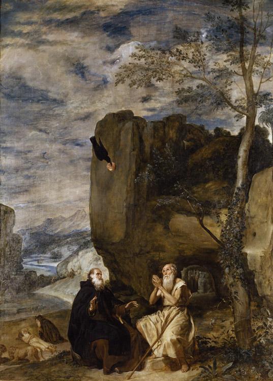 steve art gallery St Anthony Abbot and St.paul the Hermit Diego Velazquez 60x40cm