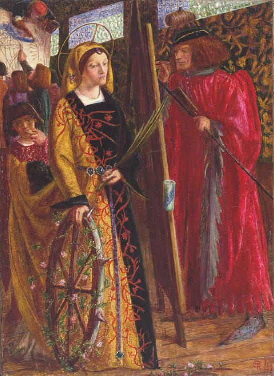 steve art gallery St Catherine Dante Gabriel Rossetti 34.3x24.1cm