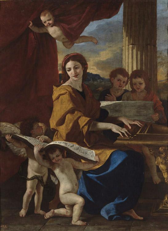 steve art gallery St Cecilia Nicolas Poussin 50x40cm