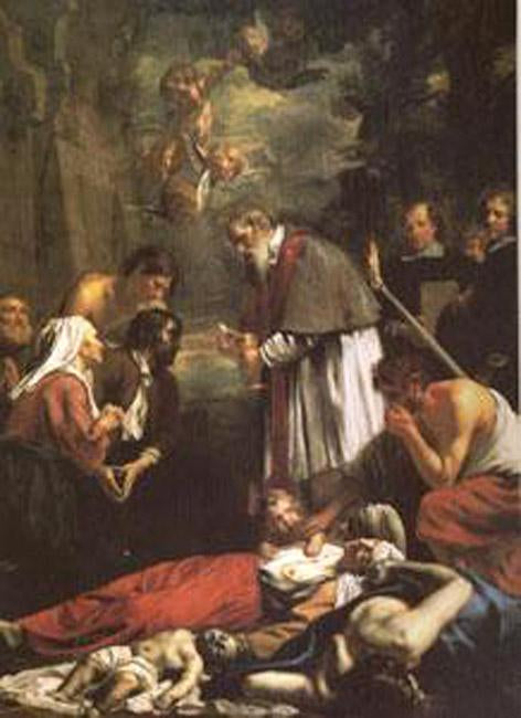 steve art gallery St Macaire of Ghent Tending the Plague Jacob van Oost the Younger