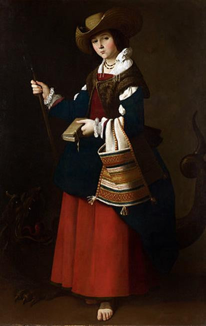 steve art gallery St Margaret Francisco de Zurbaran 60x40cm