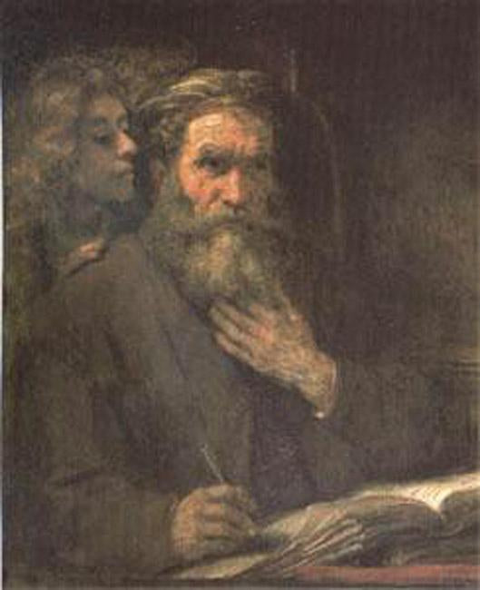 steve art gallery St Matthew and the Angel Rembrandt Peale 60x50cm