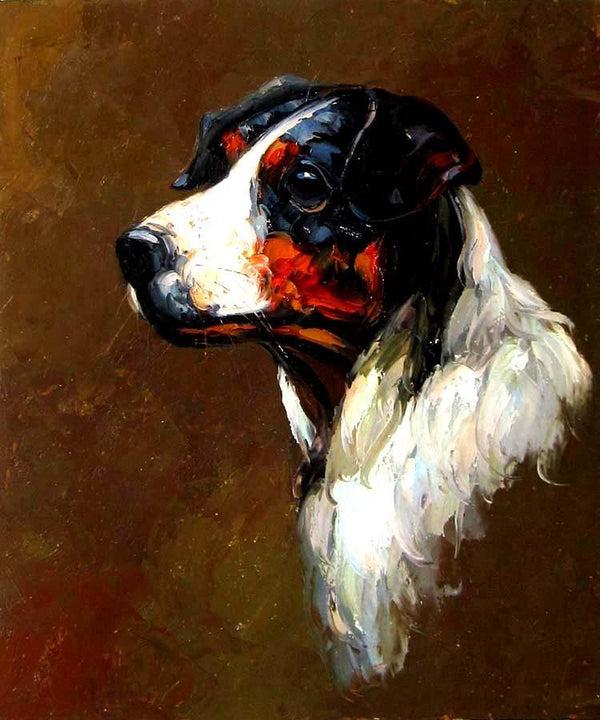 steve art gallery An dog oil painting on canvas