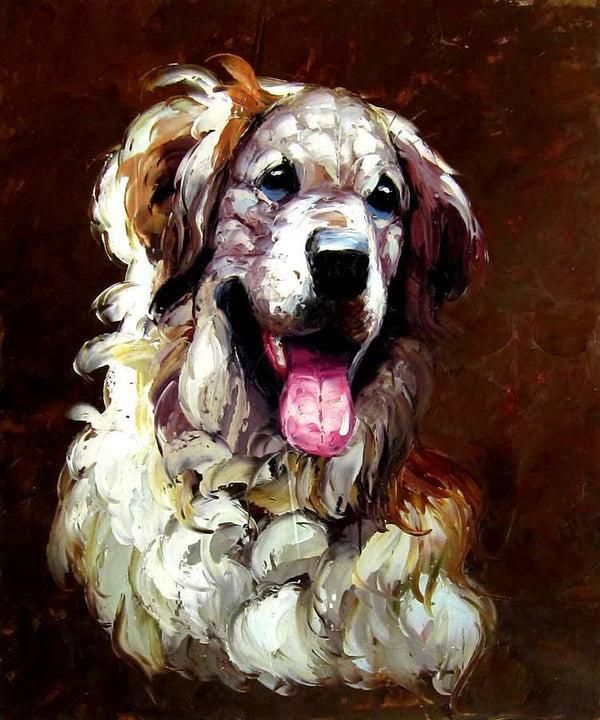 steve art gallery An dog oil painting on canvas