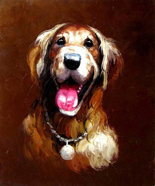 steve art gallery An dog oil painting on canvas